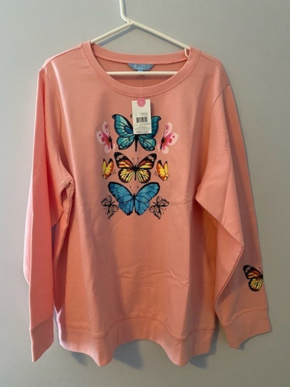 Womens' Pink Butterfly Sweatshirt - Kids Tops
